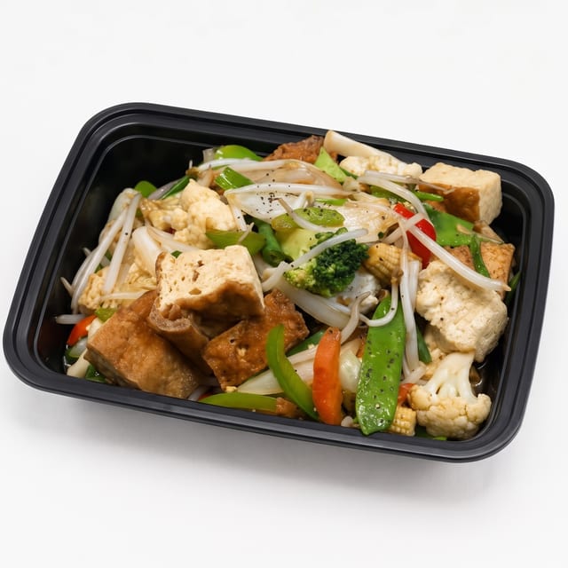 Tofu Garlic Stir-Fry-Rice.