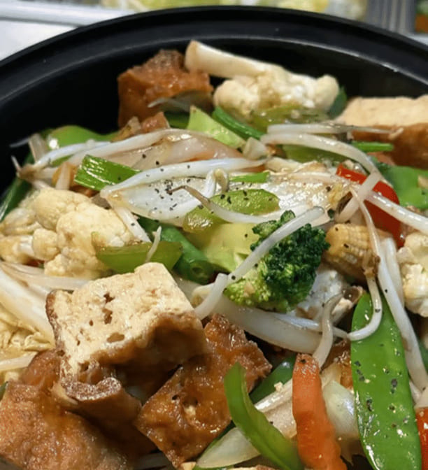 Tofu Garlic StirFry-Rice.