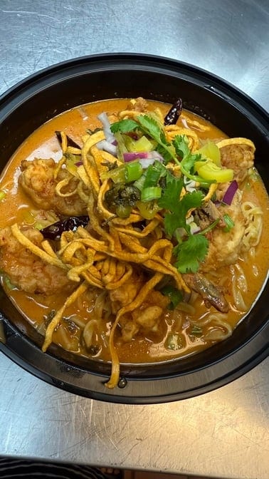 Khao Soi W/ Shrimp Noodle Soup.