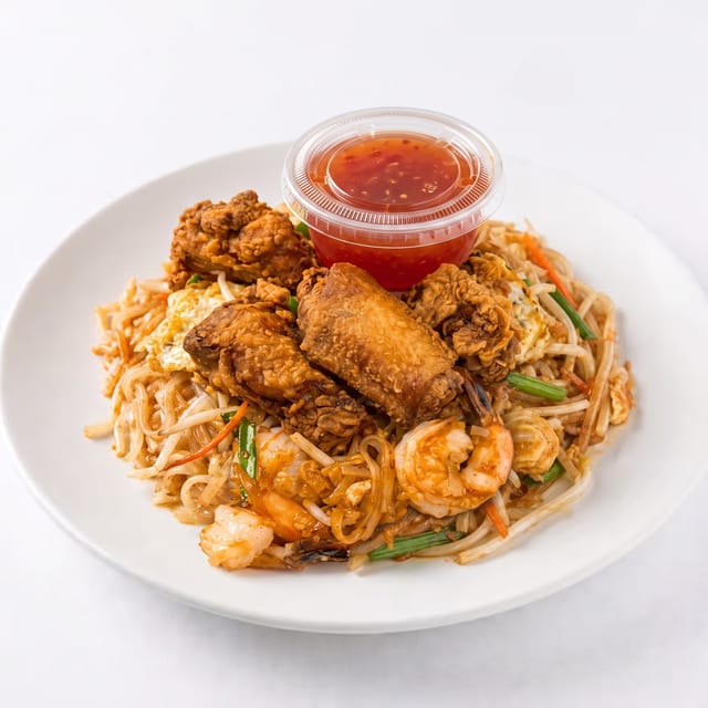 Pad Thai W/ 5pc Chicken Wing.