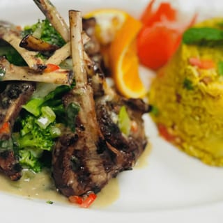 Rack of Lamb & Pineapple Fried Rice