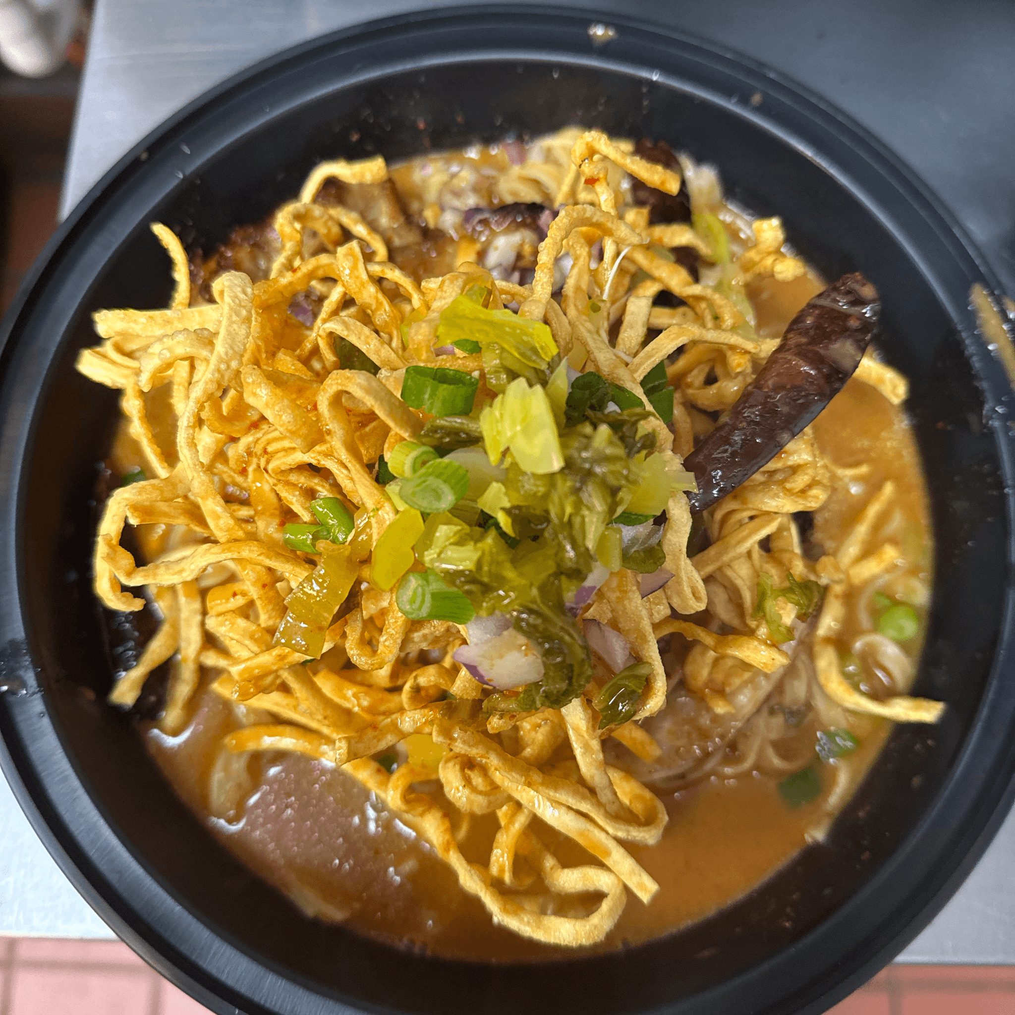 Khao Soi No Meat Noodle Soup.