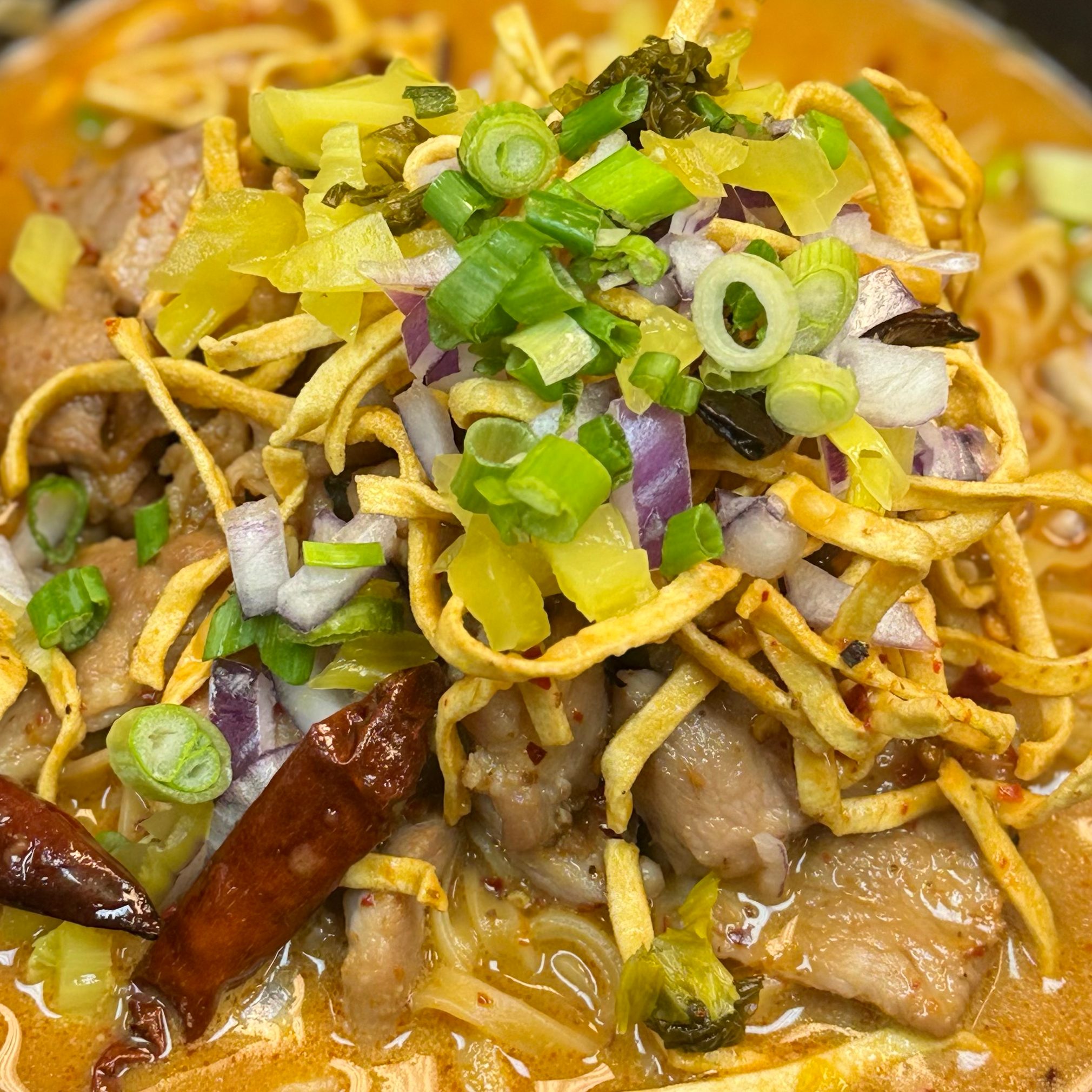Khao Soi W/ Pork Noodle Soup.