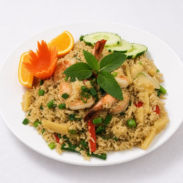 Lunch Green Fried Rice.