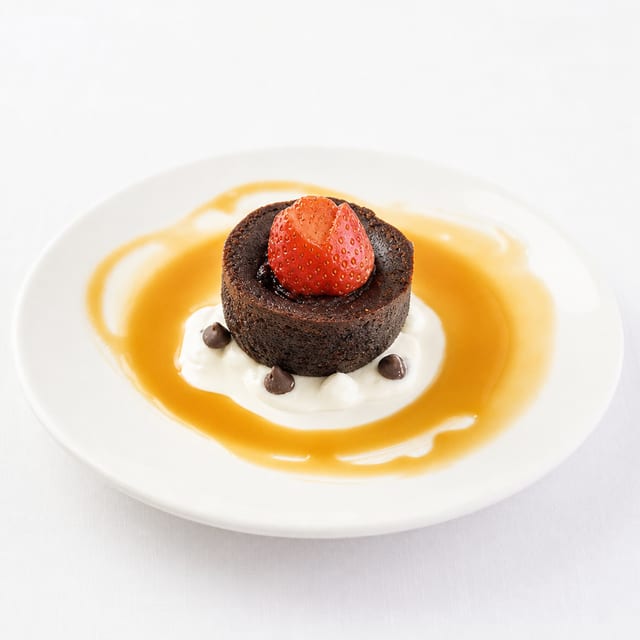 Lava Cake & Green Tea Wheat Cake W/ Ice Cream.