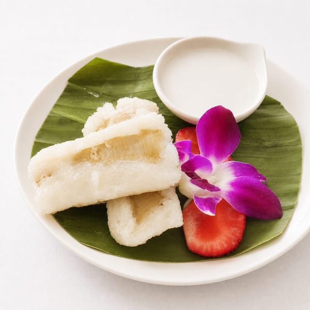 Sticky Rice Coconut Banana Cake.