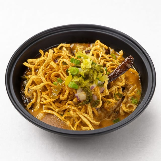 Khao Soi No Meat Noodle Soup.