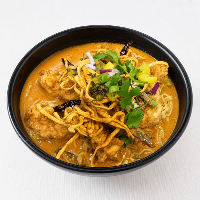 Khao Soi W/ Seafood Noodle Soup.