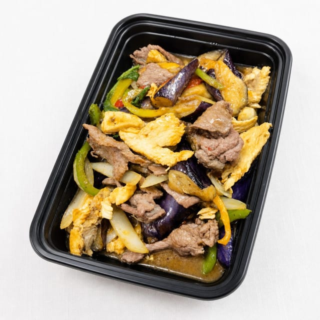 Asian Eggplant Stir-Fry-Rice.