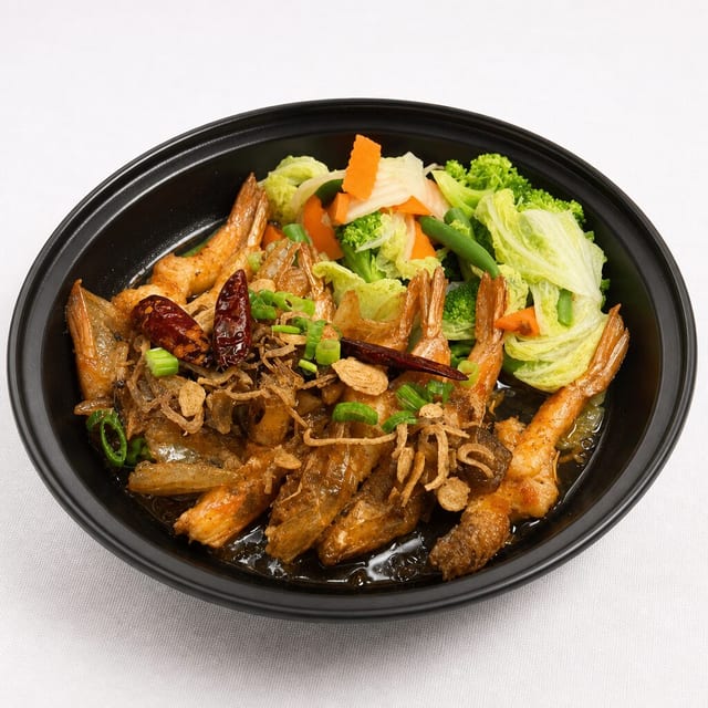 Tamarind Shrimp (Rice).